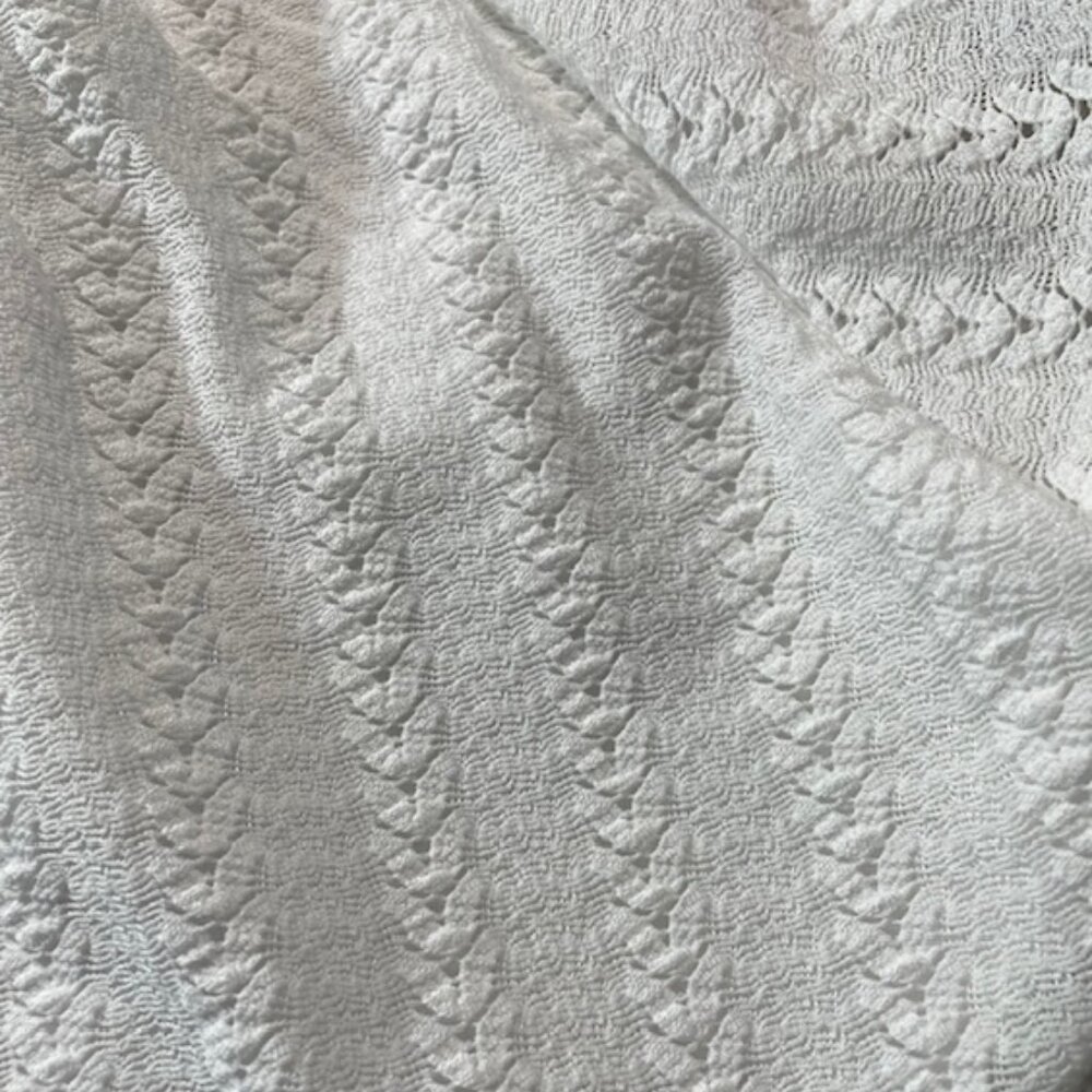 LOFT white short sleeve top with textured pattern; sz X LARGE; great condition - Picture 4 of 4